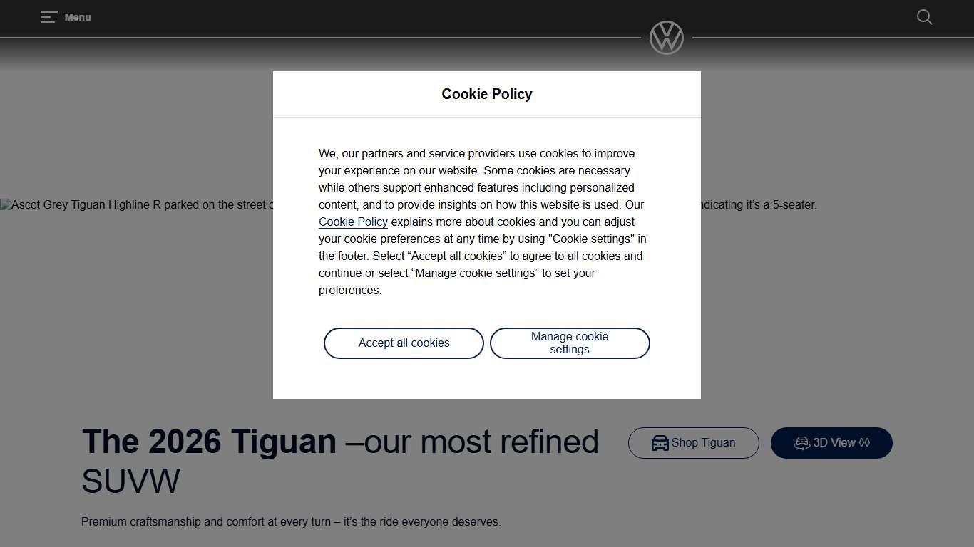 2026 VW Tiguan Compact SUV Volkswagen Canada